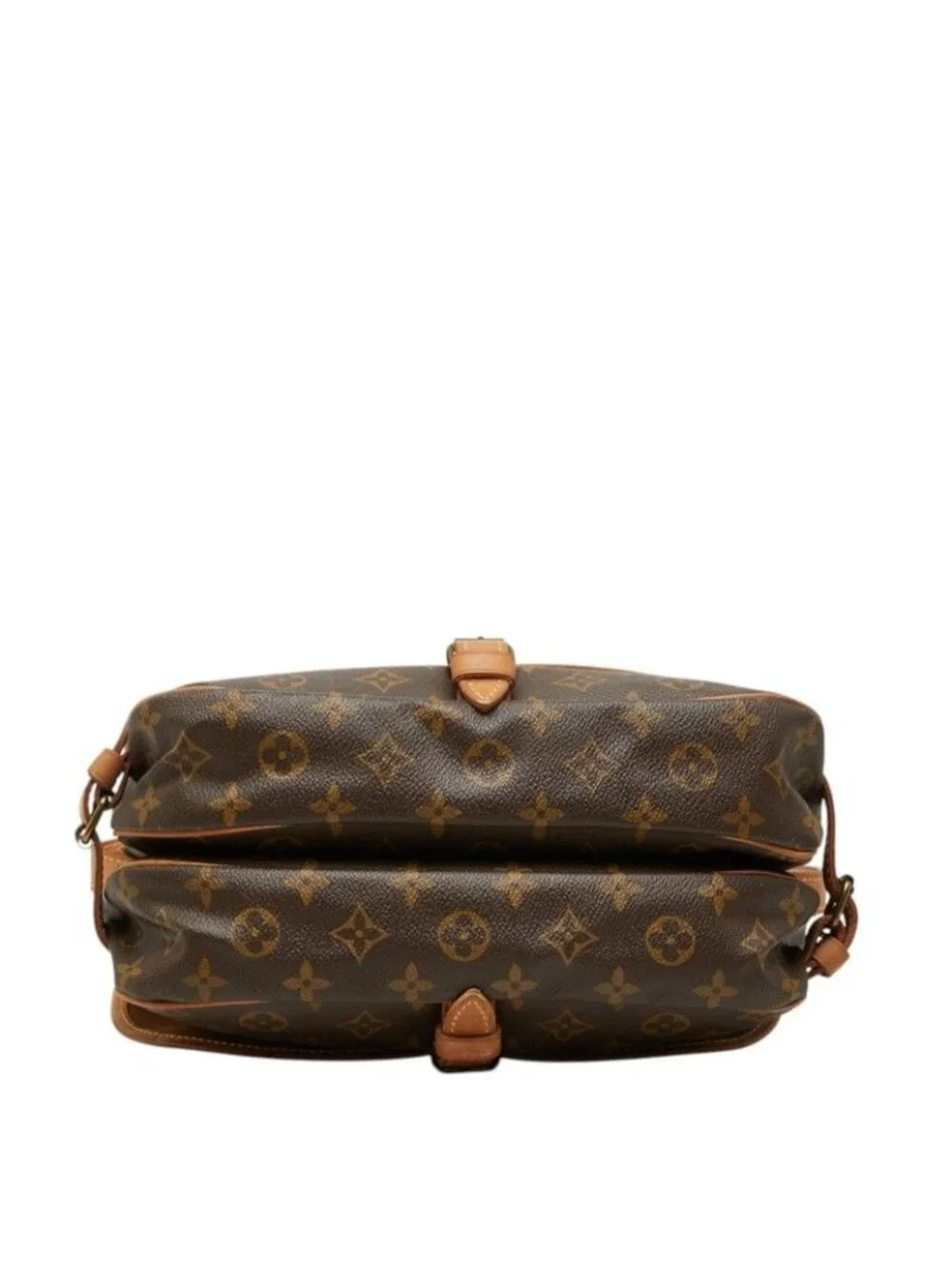 Louis Vuitton Monogram Saumur 30 Crossbody Shoulder Bag Brown Leather